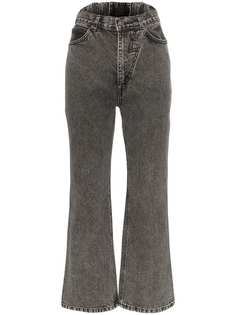 PushBUTTON Flared high-waisted jeans