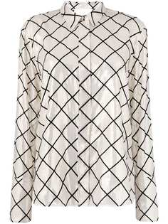 Genny рубашка на пуговицах с эффектом металлик