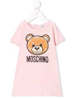 Moschino Kids платье-футболка с логотипом