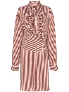 Plan C платье-рубашка с оборками