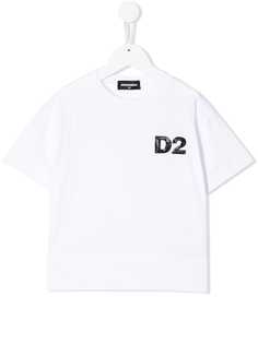Dsquared2 Kids футболка с логотипом и пайетками