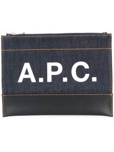 A.P.C. клатч с логотипом