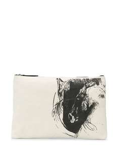 Ann Demeulemeester клатч с изображением лошади