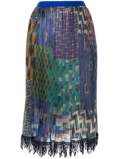 Kolor плиссированная юбка с принтом