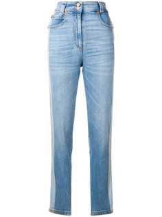 Versace двухцветные джинсы кроя слим
