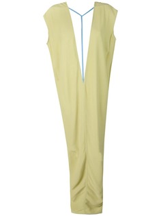 Rick Owens платье макси с полупрозрачной вставкой