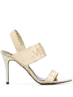 Versace Jeans gold stiletto pumps