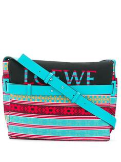 Loewe stripe knit messenger bag