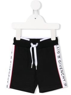 Givenchy Kids logo stripe track shorts