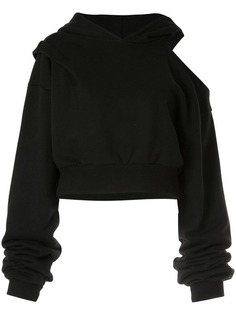 Ground Zero cut-out shoulder hoodie