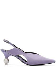 Yuul Yie purple doreen 70 leather slingbacks