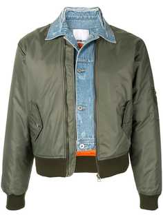 Ground Zero layered bomber jacket