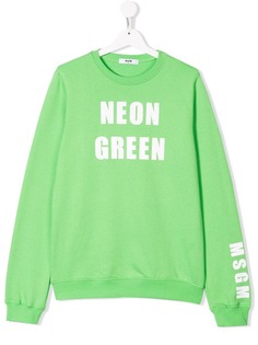 Msgm Kids толстовка с принтом