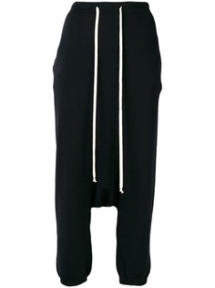 Rick Owens спортивные брюки с заниженным шаговым швом