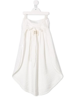 Douuod Kids tie front cape-style skirt