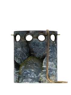 Nathalie Trad Golding shell and chain clutch bag