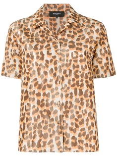 Rochas топ на пуговицах с анималистичным принтом