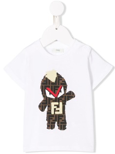 Fendi Kids FF logo Monster T-shirt