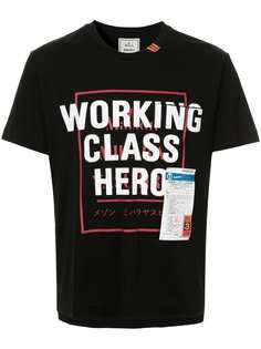 Maison Mihara Yasuhiro футболка с принтом Working Class Hero
