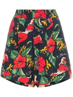 R13 шорты с цветочным гавайским принтом