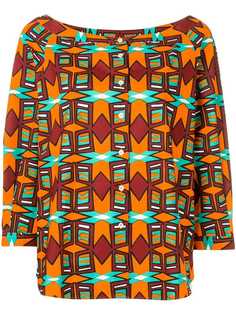 Aspesi блузка на пуговицах с геометрическим узором