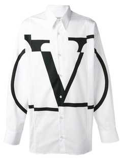 Valentino рубашка оригинального кроя с логотипом