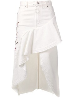 Off-White asymmetric denim skirt