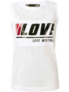 Love Moschino mesh sleeveless top