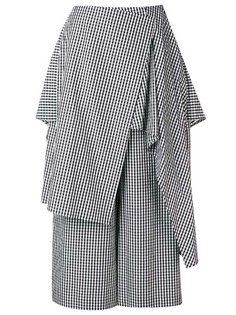 Enföld cropped trousers with overlay design