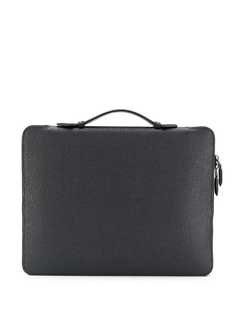 Salvatore Ferragamo black leather briefcase