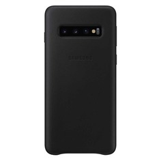 Чехол (клип-кейс) SAMSUNG Leather Cover, для Samsung Galaxy S10, черный [ef-vg973lbegru]