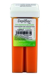 Depilflax - Воск в картридже Морковь для коротких и жестких волос, 110 гр