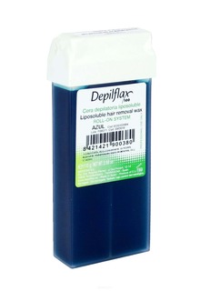 Depilflax - Воск в картридже BLUE Азуленовый для тонких и ослабленных волос, 110 гр.