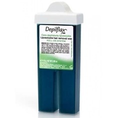 Depilflax - Воск в картридже Азуленовый для тонких и ослабленных волос с узким роликом, 110 гр