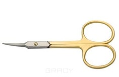 Metzger - Ножницы для кожи, форма лезвий: изогнутые, Позолоченные, Размер:9.5 см, CS-1/7-HG (CVD)