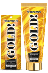 Soleo - Крем с инновационным ускорителем загара и содержанием золотых микрочастиц Gold