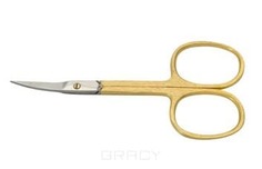 Metzger - Ножницы для кожи, форма лезвий: изогнутые, позолоченные, размер:10 см, CS-796-HG (CVD)