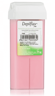 Depilflax - Воск в картридже PINK Розовый сливочный для коротких и жестких волос, 110 гр
