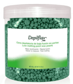 Depilflax - Воск горячий в гранулах Зеленый EXTRA с экстрактом морских водорослей, 600 гр