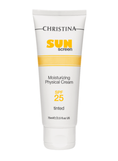 Christina - Солнцезащитный увлажняющий крем с тоном и физической защитой SPF 25 Sunscreen Moisturizing Cream physical tinted, 75 мл