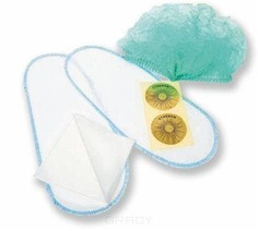 Igrobeauty - Комплект для солярия женский (стикини, тапочки, салфетка, шапочка шарлотта)