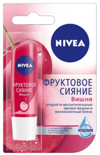 Nivea - Бальзам для губ Фруктовое сияние с ароматом вишни, 4,8 г