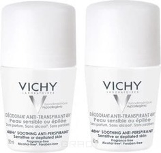 Vichy - Дезодорант для чувствительной кожи 48ч дуопак, 50 мл
