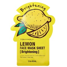 Tony Moly - Тканевая осветляющая маска для лица с экстрактом лимона I’m Real Lemon Mask Sheet Brightening, 21 мл