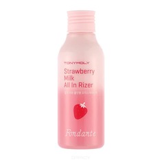 Tony Moly - Увлажняющее двухфазное молочко Fondante Strawberry Milk All In Riser 2, 150 мл