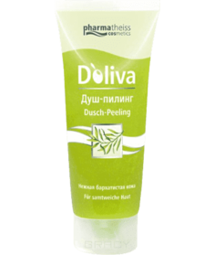 Doliva - Душ-пилинг с частичками бамбука и косточек оливок, 100 мл