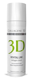 Collagene 3D - Крем для лица Revital Line с восстанавливающим комплексом, альтернатива инъекционной биоревитализации