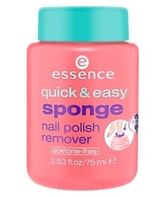 Essence - Средство для снятия лака Quick & Easy с губкой, 75 мл