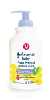Johnson&apos;s Baby - Детское жидкое мыло Pure Protect 2 в 1 для мытья рук и тела, 300 мл