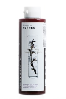 Korres - Шампунь для сухих и поврежденных волос с миндалем и семенами льна, 250 мл